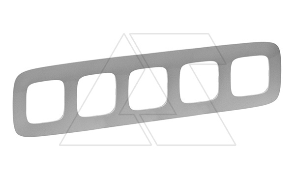 Valena Allure - Рамка 5 постов верт/гориз, алюминий