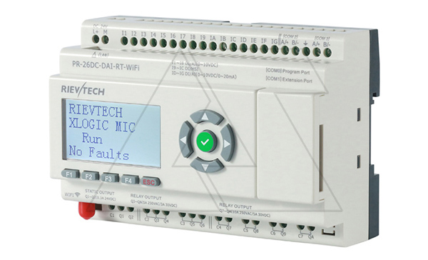 Программируемый логический контроллер PR-26DC-DAI-RT-WIFI, 12_24VDC, 16DI(12AI), 2TO, 8RO, RTC, SD, RS485, Ethernet, Wi-Fi, ЖКИ Программируемый логический контроллер PR-26DC-DAI-RT-WIFI, 12_24VDC, 16DI(12AI), 2TO, 8RO, RTC, SD, RS485, Ethernet, Wi-Fi, ЖКИ