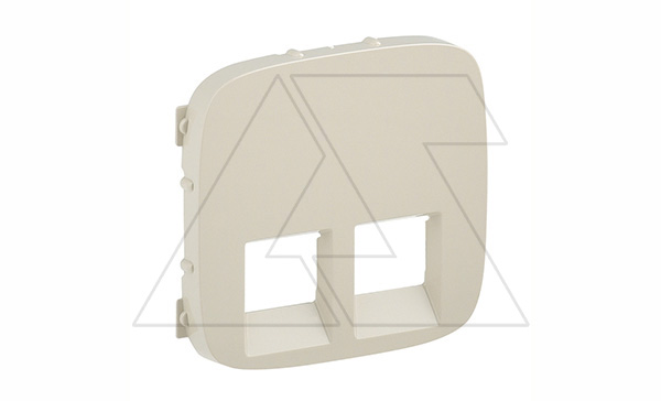 Valena Allure - Лицевая панель для двойных телефонных/информационных розеток, слоновая кость