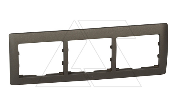 Galea Life - Рамка на 3 поста горизонтальная, Dark Bronze