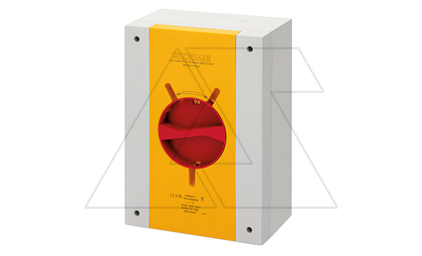 Выключатель нагрузки аварийный, 3P, 160A (160A AC23A 415V), 690VAC, габ. Y5, красная блок. рукоятка, в пластм. корпусе IP55, ISOLATORS