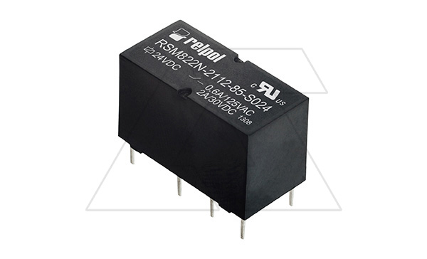 Реле RSM822N-2112-85-S024, 2CO, 3A(NO)/2A(NC)(30VDC), 24VDC, для печатных плат, IP67