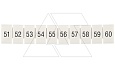 Маркировка клеммных модулей CA509/K5/H/51-60 для клемм 5mm, гориз. "51..60" (упак. 100шт.) от интернет-магазина amperkin.by