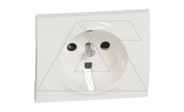 Galea Life - Обрамление для розетки 2Р+Е нем.стд. со шторками, White