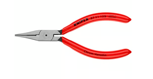 Плоскогубцы захватные прецизионные, плоские щирокие губки, L-125 мм, чёрные, обливные рукоятки (KNIPEX)