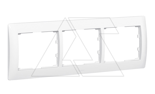 Galea Life - Рамка на 3 поста горизонтальная, White