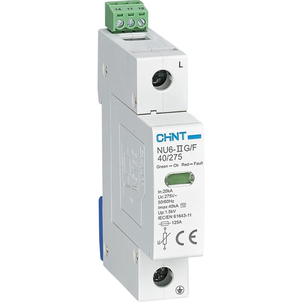 УЗИП NU6-IIG 1P In=25кА Im=65кА Uc=440B (класс II)