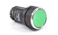 Кнопка MB, зеленая, без фиксации, плоская, 1NO, 3A 230V AC15, 22mm, IP50
