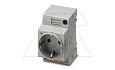 Розетка EO-CF/PT/LED с индикатором, push-in зажимы, монтаж DIN-рейка / прямой, 16A, 250VAC, серая от интернет-магазина amperkin.by