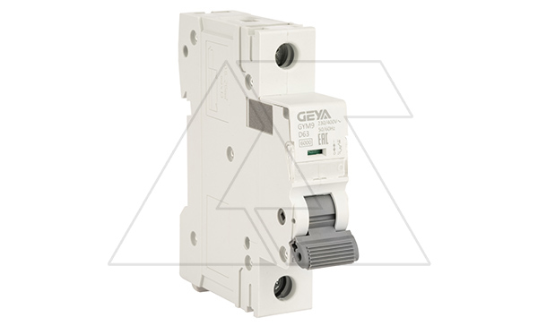 Авт. выключатель GYM9-1P-63D, 1P, 63A, хар-ка D, 6kA, 1M