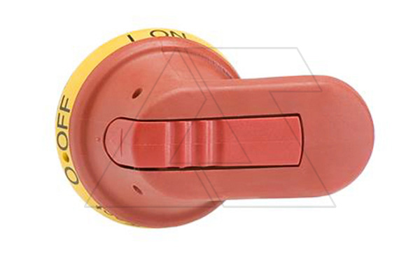 Рукоятка выносная OHY65J6T для OT160EV...250E, желто-красная IP65 блок. 3 замками без оси с тест. полож.