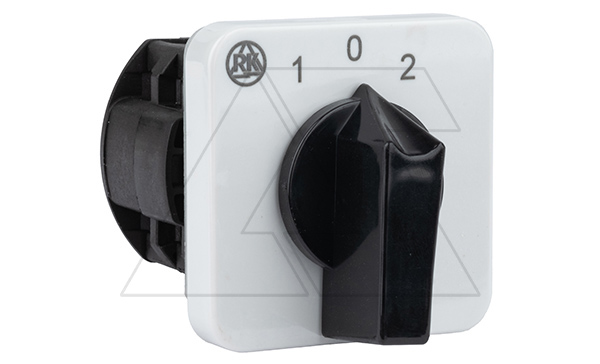 Переключатель BS 16 202K U, 2P, 20A, тип 1→0←2, 2NO на 1_2, без перемычек, на дверь, фронт IP40 Переключатель BS 16 202K U, 2P, 20A, тип 1→0←2, 2NO на 1_2, без перемычек, на дверь, фронт IP40
