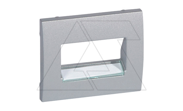 Galea Life - Обрамление для инф. и тел.розеток 2хRJ45 с держат.этикетки, Aluminium