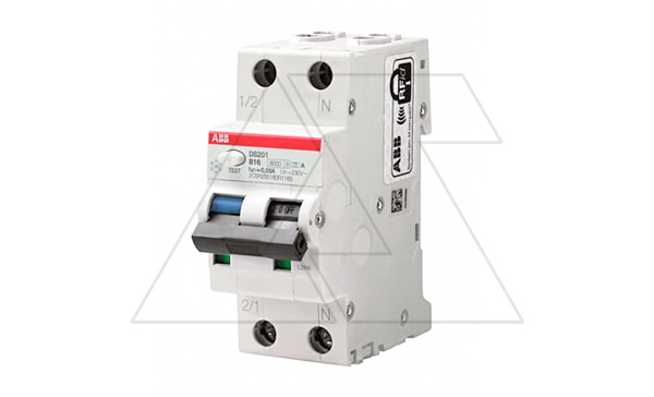 Дифф. авт. выключатель DS201 C6 AC30, 1P+N C 6A 30mA Icu=10kA 2M