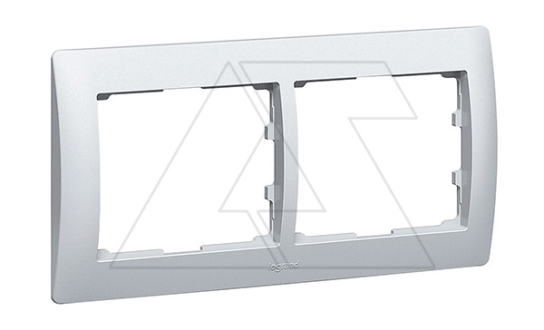 Galea Life - Рамка на 2 поста горизонтальная, Aluminium