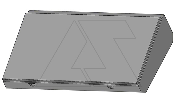 Полка MEX, средняя часть пульта управления, 1200x400(650)мм (ШхГ) , из НЕРЖ. стали, IP55
