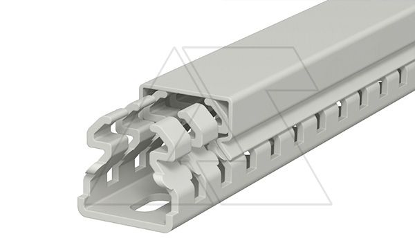 Перфокороб LKV 25025, органайзер для шкафов, 25 x 25 мм (глубина х ширина крышки), L=2000мм, RAL 7030 серый