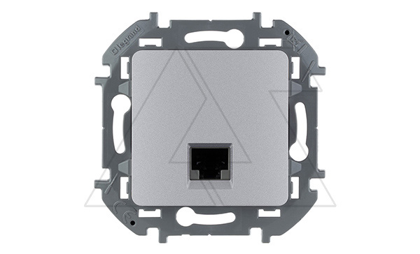 Inspiria - Розетка 1хRJ-45 UTP CAT5E (алюминий)