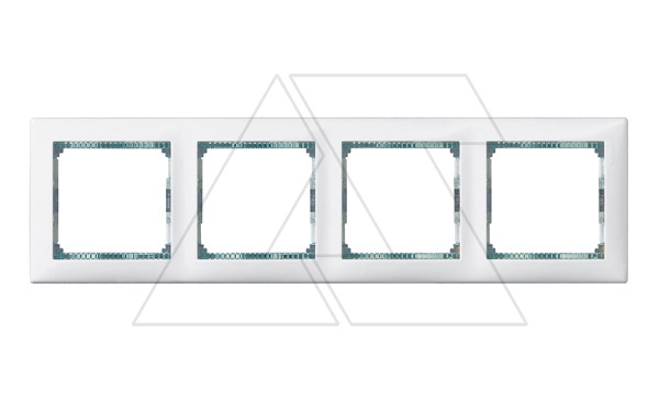 Valena - Рамка 4 поста, белая/кристалл