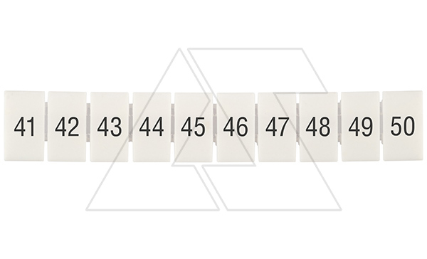 Маркировка клеммных модулей CA509/K5/H/41-50 для клемм 5mm, гориз. "41..50" (упак. 100шт.)