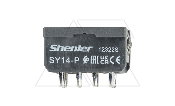 Цоколь SY14-P, 6A(300V), для печатных плат, черный, для RKE4, RKF4, R4N, MY4, 55.34, KMY4, PT4, RCM5