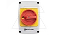 Переключатель PNGBS 25 92 LK, аварийный, 4P, 25A, тип 0-1, 11kW(400VAC по АС-23), красная блокируемая в 0 рукоятка, в корпусе IP65 от интернет-магазина amperkin.by