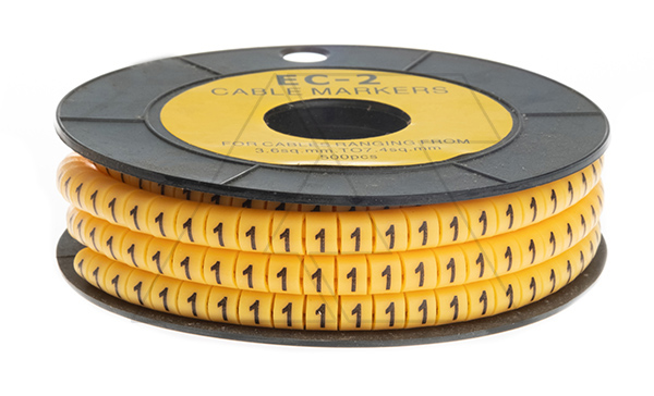 Маркер для проводов 4.0-6.0мм2 - "1", 500 шт.