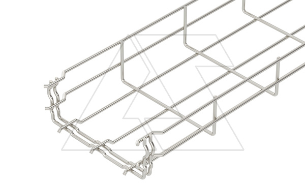 Лоток GRM 55 150 VA4301 проволочный, быстрый монтаж, Ø3.9мм, 55Х150Х3000мм (ВХШХД), нерж. сталь