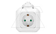 Удлинитель куб, 2хUSB 5V 2,1A + 4x2P+E, со шторками, нем. стандарт, с возможностью накладного монтажа, кабель 1,4м, белый (стикерованный) от интернет-магазина amperkin.by