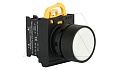 Кнопка плоская PB3E, белая, с фиксацией, без подсветки, 1NO, 6A 230VAC/24VDC, 22mm, IP65 от интернет-магазина amperkin.by
