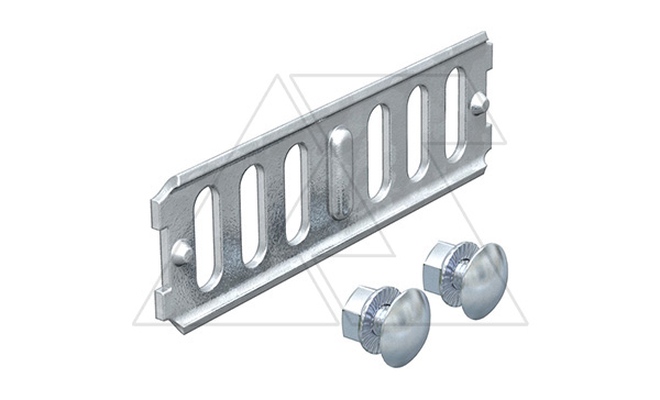 Соединитель RLVK 35 FS продольный, для лотков высотой борта 35мм, конв. оцинк.