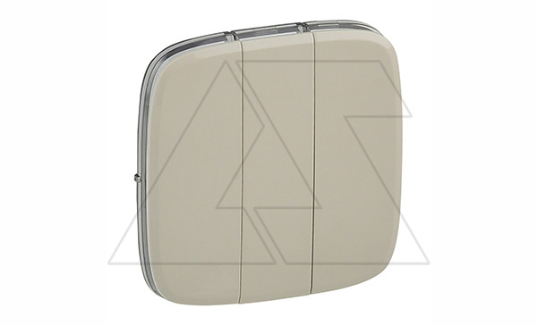 Valena Allure - Лицевая панель для выключателя трехклавишного, слоновая кость