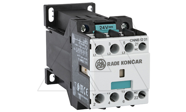 Контактор CNNB 12 01, 24VDC, 3P, 12A/(25A по AC-1), 5.7kW(400VAC), 1NC, Uk=24VDC
