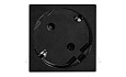 Mosaic - Розетка 2P+E, 2М, защ. шторки, пруж. зажимы, со смещением контактов 45°, черная от интернет-магазина amperkin.by