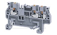 Клемма проходная CP1.5/3 /3,5x56,1mm, push-in, 3 присоед., 1,5(max 2,5)mm2, 15A, 600V, серая от интернет-магазина amperkin.by