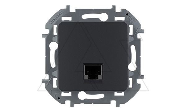 Inspiria - Розетка 1хRJ-45 UTP CAT5E (антрацит)