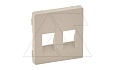 Valena Life - Лицевая панель для аудиорозетки с пружинными зажимами двойной, слоновая кость от интернет-магазина amperkin.by