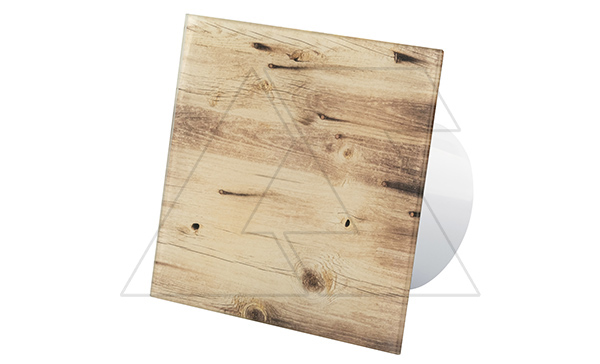 Панель декоративная для вентиляторов dRim Ø100/125мм, универсальная, стекло, древесный (стикерованный)