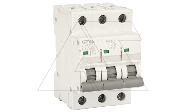 Авт. выключатель GYM8-3P-25B, 3P, 25A, хар-ка B, 4,5kA, 3M, без подкл. AU8, AL8.