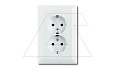 Basic 55 - Розетка 2x2P+E нем. стд.с защитными шторками (белый) от интернет-магазина amperkin.by