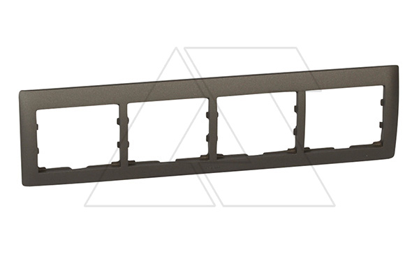 Galea Life - Рамка на 4 поста горизонтальная, Dark Bronze