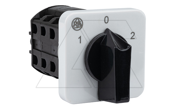 Переключатель BS 25 53 U, 3P, 25A, тип 1-0-2 (60°), 3NO на 1_2, на дверь, фронт IP40