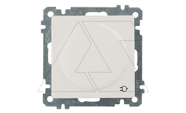 21 - Розетка 2P+E, с крышкой, защ. шторки, белый