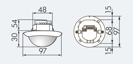 Датчик присутствия B.E.G. PD4-M-1C-FM