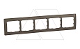 Galea Life - Рамка на 5 постов горизонтальная, Dark Bronze от интернет-магазина amperkin.by