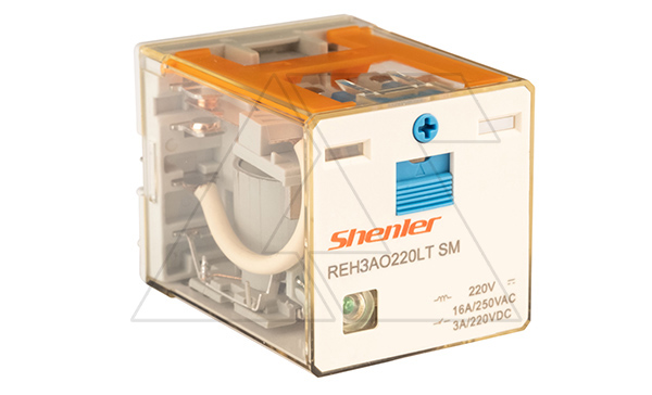 Реле REH3AO220LTSM, 3NO, 16A(400VAC)/ 10A(220VDC), 220VDC(0,65Un) RZA,  мех. инд., тест-кнопка, LED, магнит
