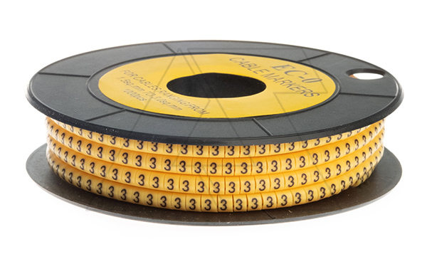 Маркер для проводов 1.5-3.0мм2 - "3", 1000 шт.