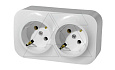 Quteo - Розетка 2x2P+E нем. стд., белая от интернет-магазина amperkin.by