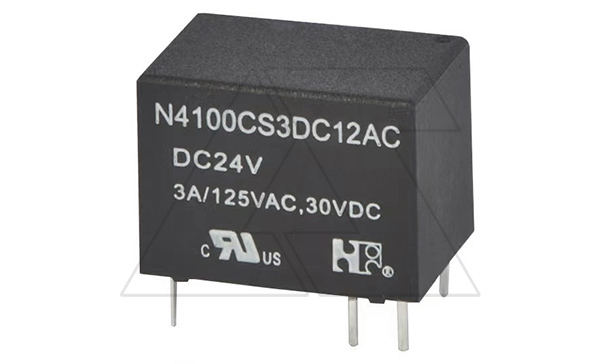 Реле N4100CHS3DC12AC, 1CO, 3A(125VAC/30VDC), 12VDC, Ag, для печатных плат, IP67