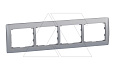 Galea Life - Рамка на 4 поста горизонтальная, Aluminium от интернет-магазина amperkin.by